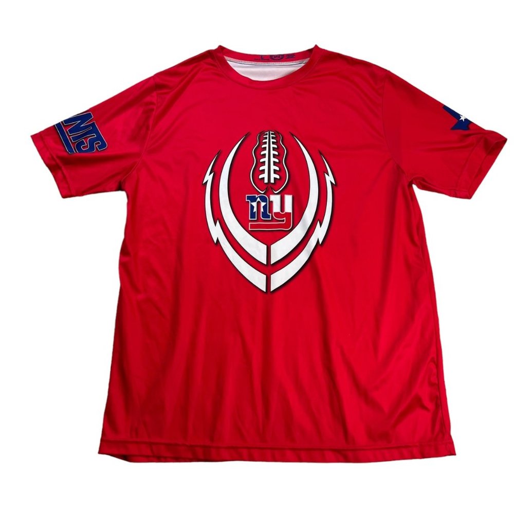 Kevin Everett NY Giants Jersey Mens Large Red White Texas Unisex 69 Short Sleeve